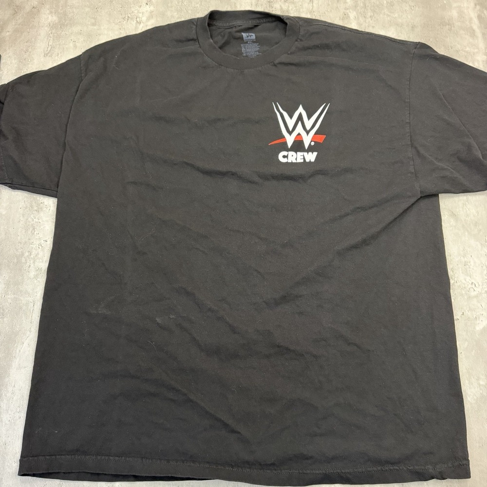 WWE 2018 Tour Authentic T-Shirt Mens XXL Black Graphic Print Short Sleeve